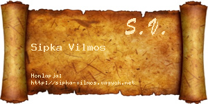 Sipka Vilmos névjegykártya