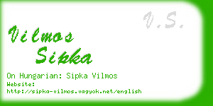 vilmos sipka business card